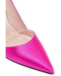 fuchsia Satin Pumps von Sarah Jessica Parker