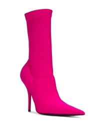 fuchsia Satin Stiefeletten von Balenciaga