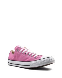 fuchsia Segeltuch niedrige Sneakers von Converse