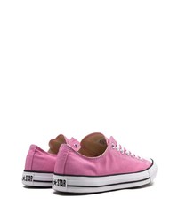 fuchsia Segeltuch niedrige Sneakers von Converse