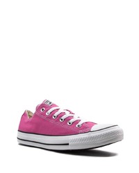 fuchsia Segeltuch niedrige Sneakers von Converse