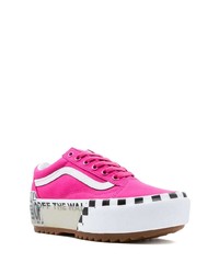 fuchsia Segeltuch niedrige Sneakers von Vans