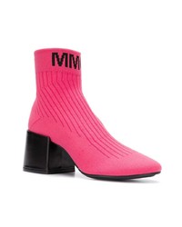 fuchsia Segeltuch Stiefeletten von MM6 MAISON MARGIELA