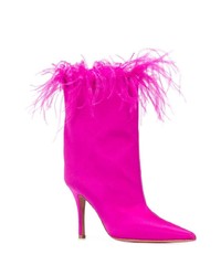 fuchsia Segeltuch Stiefeletten von Amina Muaddi