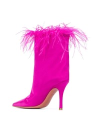 fuchsia Segeltuch Stiefeletten von Amina Muaddi