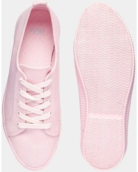 fuchsia Segeltuch Turnschuhe von Asos