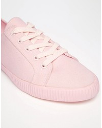 fuchsia Segeltuch Turnschuhe von Asos