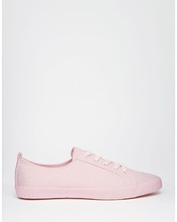 fuchsia Segeltuch Turnschuhe von Asos