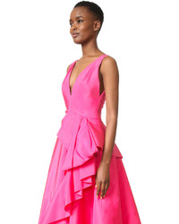 fuchsia Seide Ballkleid von Marchesa