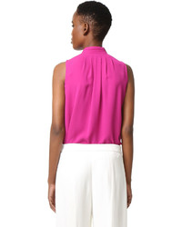 fuchsia Seidehemd von Derek Lam