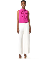 fuchsia Seidehemd von Derek Lam