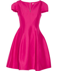 fuchsia Seidekleid von Halston