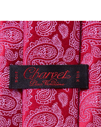 fuchsia Seidekrawatte mit Paisley-Muster von Charvet