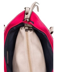 fuchsia Shopper Tasche aus Leder von EMILY & NOAH
