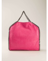 fuchsia Shopper Tasche aus Leder von Stella McCartney