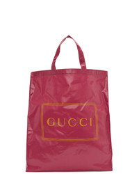 fuchsia Shopper Tasche aus Leder von Gucci