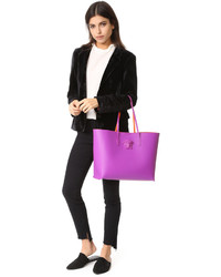 fuchsia Shopper Tasche aus Leder von Versace