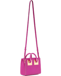 fuchsia Shopper Tasche aus Leder von Sophie Hulme