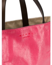 fuchsia Shopper Tasche aus Leder von Marni