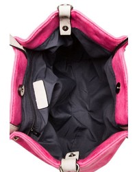 fuchsia Shopper Tasche aus Wildleder von EMILY & NOAH