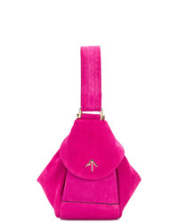 fuchsia Shopper Tasche aus Wildleder von Manu Atelier