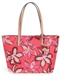 fuchsia Shopper Tasche mit Blumenmuster