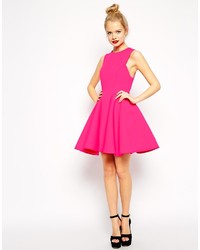 fuchsia Skaterkleid von Asos