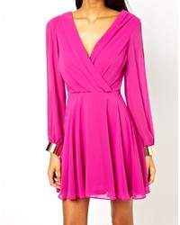 fuchsia Skaterkleid von Asos