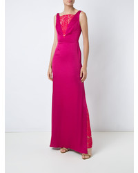 fuchsia Spitze Ballkleid von Tufi Duek