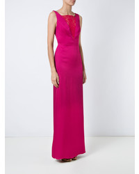 fuchsia Spitze Ballkleid von Tufi Duek