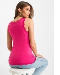 fuchsia Spitze Bluse von bonprix