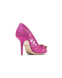 fuchsia Spitze Pumps von Dolce & Gabbana