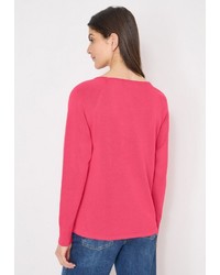 fuchsia Strick Pullover von Cecil