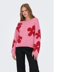 fuchsia Strick Pullover von Only