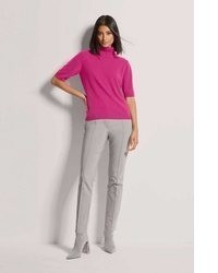 fuchsia Strick Rollkragenpullover von Madeleine