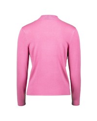 fuchsia Strick Samtpullover von Zero