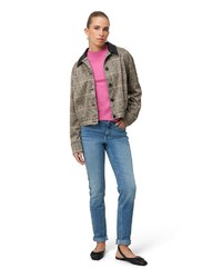 fuchsia Strick Samtpullover von Zero