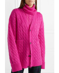 fuchsia Strick Strickjacke von Matthew Adams Dolan