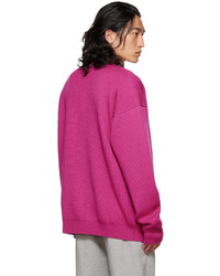 fuchsia Strick Strickjacke von Vetements