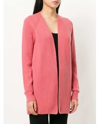 fuchsia Strickjacke mit einer offenen Front von Ryan Roche