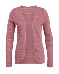 fuchsia Strickjacke mit einer offenen Front von Only