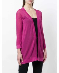 fuchsia Strickjacke mit einer offenen Front von Snobby Sheep