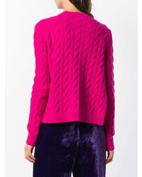 fuchsia Strickpullover von Erika Cavallini