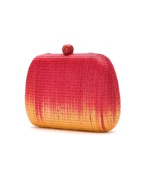 fuchsia Stroh Clutch von Serpui