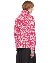 fuchsia Sweatshirt mit Leopardenmuster von Moncler Genius