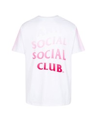 fuchsia Mit Batikmuster T-Shirt mit einem Rundhalsausschnitt von Anti Social Social Club