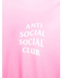 fuchsia Mit Batikmuster T-Shirt mit einem Rundhalsausschnitt von Anti Social Social Club