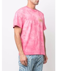 fuchsia Mit Batikmuster T-Shirt mit einem Rundhalsausschnitt von Aries