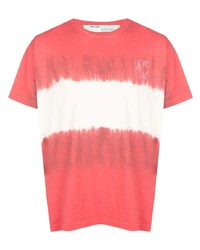 fuchsia Mit Batikmuster T-Shirt mit einem Rundhalsausschnitt von Off-White