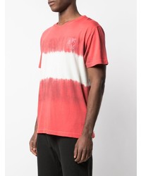 fuchsia Mit Batikmuster T-Shirt mit einem Rundhalsausschnitt von Off-White